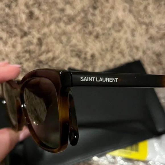 Saint Laurent Tortoise Shell Sunglasses - Picture 3 of 13